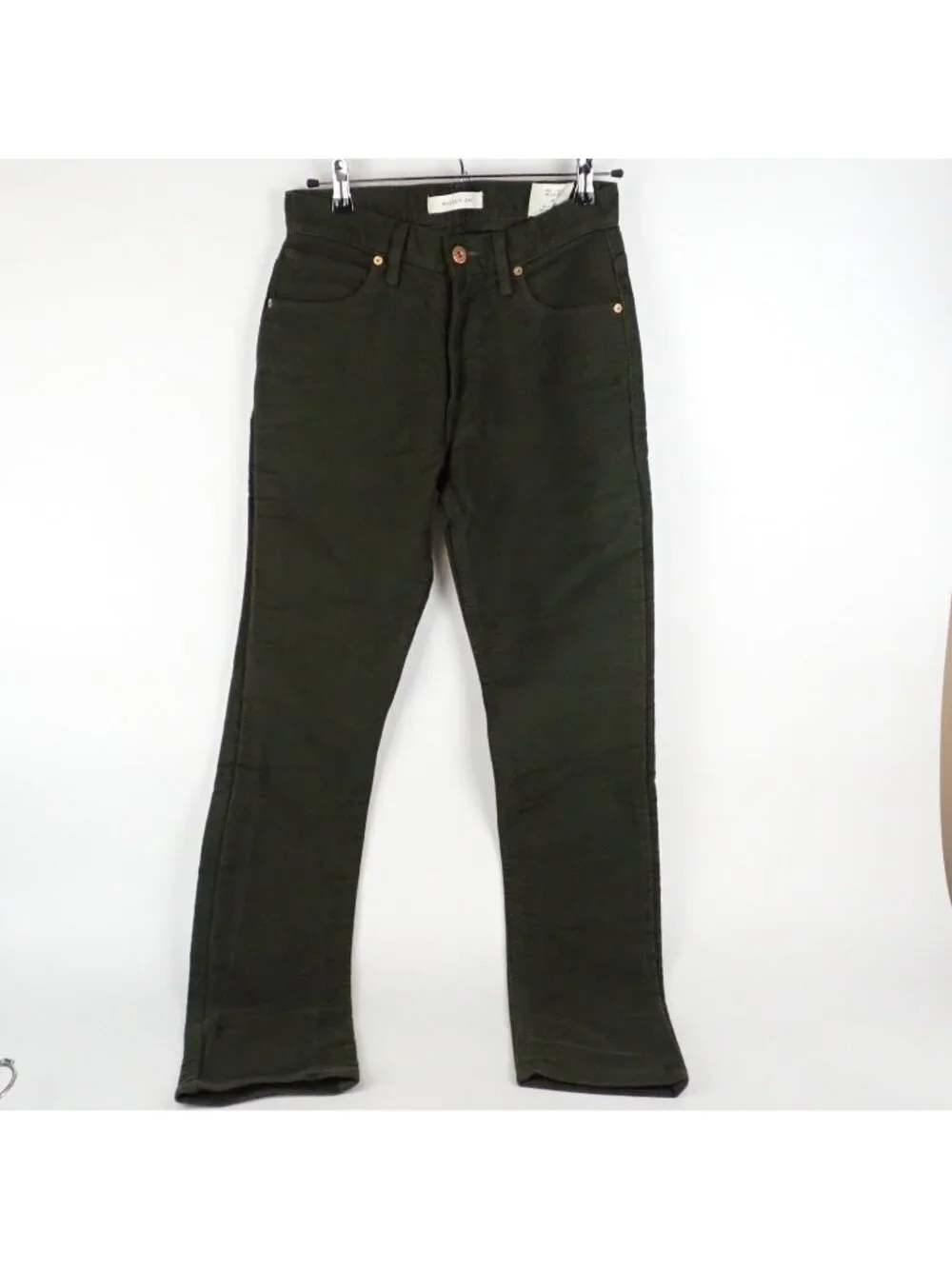 Billy Reid Moleskin Jean Army Green Size 28 NWT - Picture 1 of 5